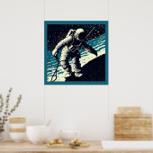SF - Spacewalk Woodcutの宇宙飛行士2 ポスター (キッチン)