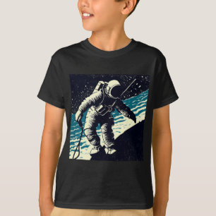 SF - Spacewalk Woodcutの宇宙飛行士2 Tシャツ