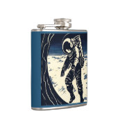 SF - Spacewalk Woodcut宇宙飛行士3 フラスク (右)