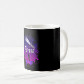 SF UFO宇宙エイリアンロケットギフトおもしろい コーヒーマグカップ (正面右)