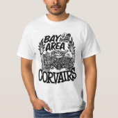 SFBA CORSA Bay Area Corvairs BardビーチTシャツ Tシャツ (正面)
