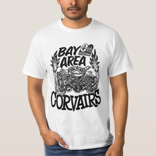 SFBA CORSA Bay Area Corvairs BardビーチTシャツ Tシャツ (正面)