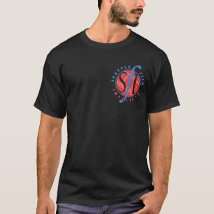 SFIの前部ロゴの暗い生地T Tシャツ