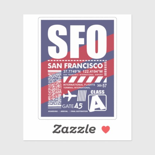 SFOサンフランシスコ空港 シール (シート)
