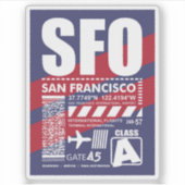 SFOサンフランシスコ空港 シール (正面)