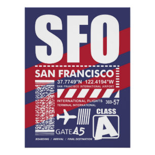SFOサンフランシスコ空港 ポスター
