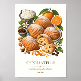 Sfogliatelle – Vintage Italian Dessert ポスター