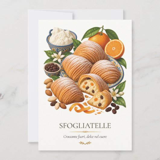 Sfogliatelle – Vintage Italian Dessert 招待状 (正面)