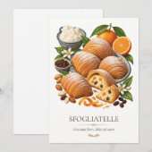 Sfogliatelle – Vintage Italian Dessert 招待状 (正面/裏面)
