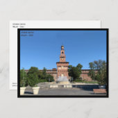 Sforza Castle – 噴水、結婚のケーキ – ミラノ ポストカード (正面/裏面)