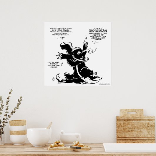 SFWA Honey Badgers：過労 ポスター (キッチン)