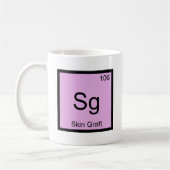 Sg - 皮膚移植 化学元素記号 デザインTシャツ コーヒーマグカップ (左)
