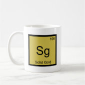 Sg -純金化学要素の記号のTシャツ コーヒーマグカップ (左)