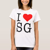 SG IハートSGシンガポールTシャツ Tシャツ (正面)