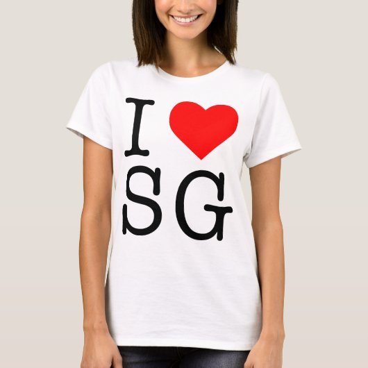 SG IハートSGシンガポールTシャツ Tシャツ (正面)