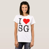 SG IハートSGシンガポールTシャツ Tシャツ (正面フル)