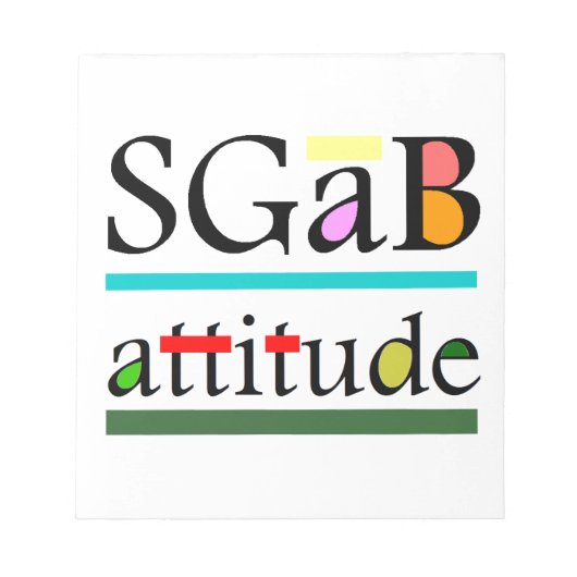 Sgabの態度 ノートパッド (正面)