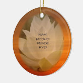 SGIの仏教の装飾: はすNam Myoho Renge Kyo セラミックオーナメント (左)