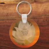 SGI仏教キーチェーンロータス「南妙法蓮華経」 キーホルダー (正面)