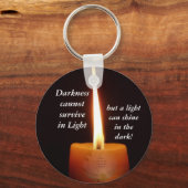 SGI仏教キーチェーン – Lotus Candle and NMRK キーホルダー (正面)