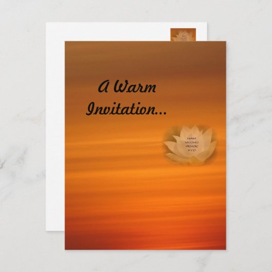 SGI仏教パーソナライズされた招待状 招待状 (正面/裏面)