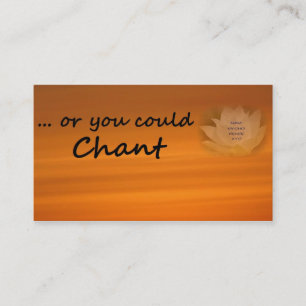 SGI仏教名刺「またはYou Com Chant」 名刺