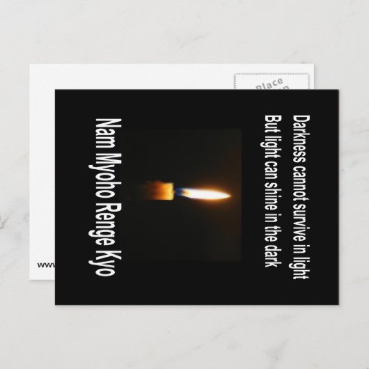 SGI仏教徒の励ましのポストカード – 明るく暗い ポストカード (正面/裏面)