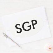 SGPオーバルステッカー 楕円形シール (封筒)