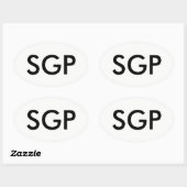 SGPオーバルステッカー 楕円形シール (シート)