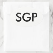 SGPオーバルステッカー 楕円形シール (バッグ)