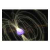 SGR 1806-20の磁力子のアーティストの概念 フォトプリント            (正面)