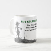 Sgt Goldenthroatのマグ コーヒーマグカップ (正面左)
