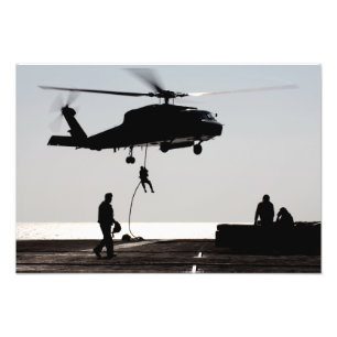 SH-60Fからの人員早くロープ フォトプリント