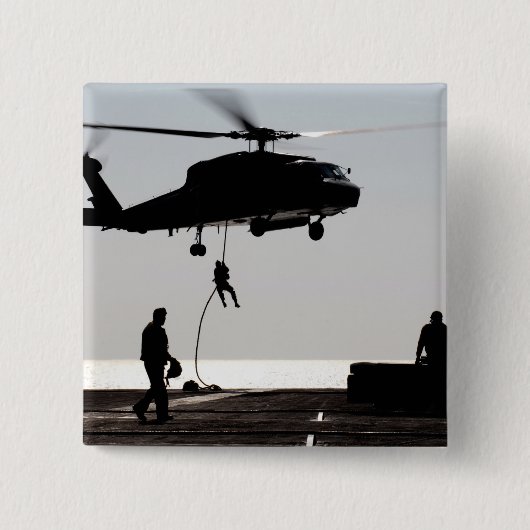 SH-60Fから人員を迅速に接続 缶バッジ (正面)