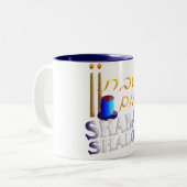 Shabat Shalom ツートーンマグカップ (正面左)