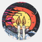 Shabbat ラウンドシール (正面)