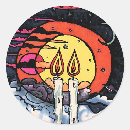 Shabbat ラウンドシール (正面)