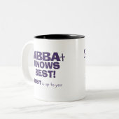 ShABBAt Abbaが知っている最高の ツートーンマグカップ (正面左)