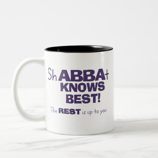 ShABBAt Abbaが知っている最高の ツートーンマグカップ (左)