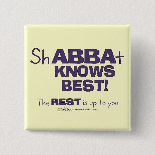 ShABBAt Abbaが知っている最高の 缶バッジ (正面)