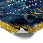 Shabbat Bible Verse Blessing Hebrew English Blue ポスター (角)