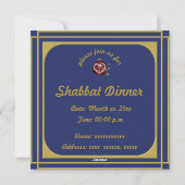 Shabbat Shalomの芸術のプリントの夕食の招待状カード シーズンカード (裏面)