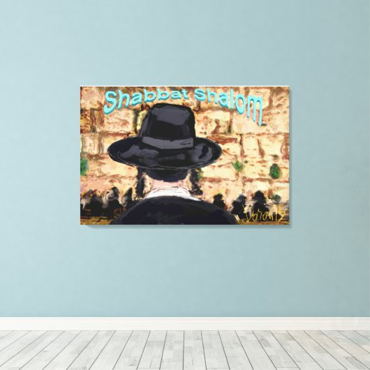 Shabbat Shalom à Jérusalem  キャンバスプリント (インサイチュ (ウッドフロア))