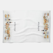 Shabbat Shalom Friday Night Dinner Jewish Food キッチンタオル (横)