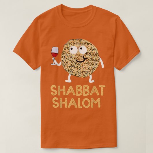 Shabbat Shalom Shirt Funny Matzo Face Happy Passov Tシャツ (デザイン正面)
