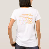 Shabbat Shalom Tシャツ (裏面)