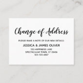 Shabbyカラフル Houseウィンドウ"引っ越しました"カード 名刺 (裏面)