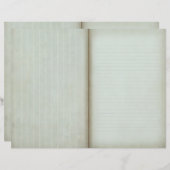 Shabby Blueスクラップストライプのブックのジャーナルページ (正面/裏面)