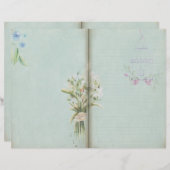 Shabby Blueヴィンテージフローラジャーナルページ (正面/裏面)