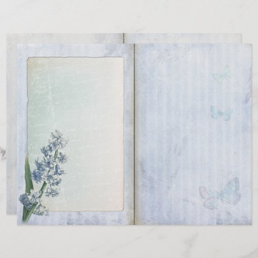 Shabby Blue Journalペストライプのージ (正面/裏面)